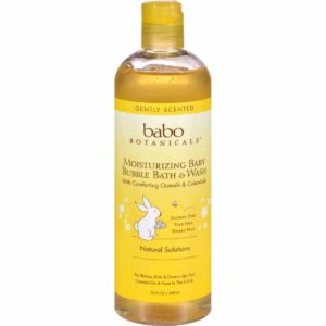 Babo Botanicals Moisturizing Baby Bubble Bath & Wash with Comforting Oatmilk & Calendula - For Sensitive & Dry Skin 450ml