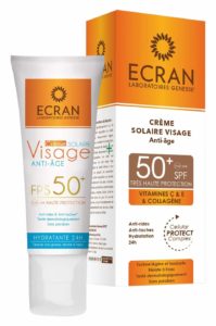 Ecran Crème Solaire Visage Anti-âge SPF 50+ 50 ml - Lot de 2