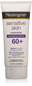 Neutrogena Sensitive Skin Sunblock Lotion, SPF 60, 3 Ounces (Pack of 3) by Neutrogena