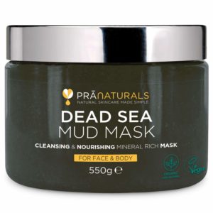 Masque facial et corporel de boue de la Mer Morte 100 % naturel PraNaturals Naturellement riche en minéraux nourrissant