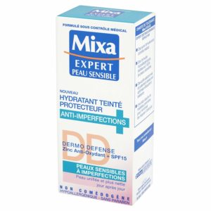 Mixa Expert Peau Sensible -Hydratant Teinté Protecteur Anti-Imperfections Dermo Defense - 50 ml - Lot de 2